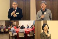 (Clockwise from top left) Prof Wai-Yee Chan, Prof King Ngan and Prof Wong Suk Ying give exchange students a warm welcome